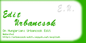 edit urbancsok business card